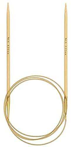 Tulip KS-1000400 Stricknadeln, Bamboo, Beige, 100 cm x 4 mm