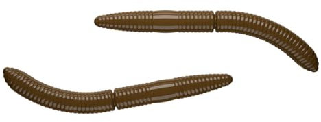 Waage Köder Fatty D'Worm - Braun - 6.5cm - 10 Stück