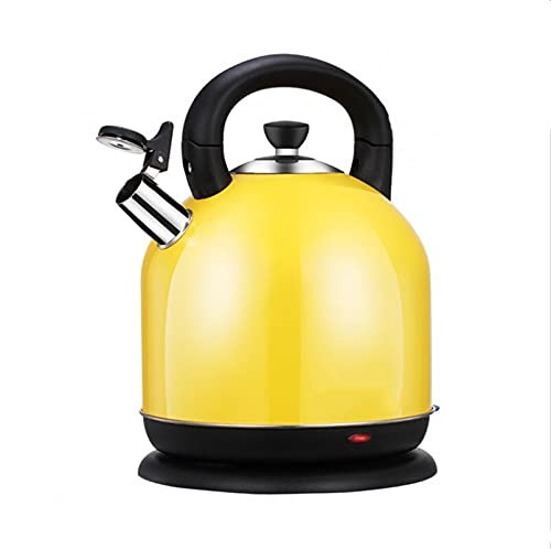 JUNMIN Yellow Electric Kettle, 3L Stainless Steel Teapot, Automatic Shut-off, Dry Boil Protection, Quick Water Boiler, Coffee Making Utensils (Color : Yellow, Size : 3L)