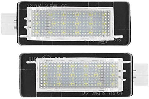 Qiilu License Plate Light, 2pcs Error Car Number License Plate LED Light Lamp Fits for Dacia Duster 2010-2015