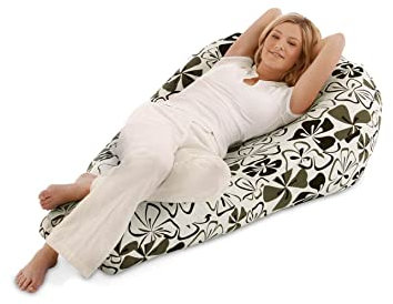 SMOOTHY Original Beany Cotton Indoor XXL Sitzsack 250L Riesensitzsack Sitzkissen Sessel aus Baumwolle für Kinder & Erwachsene (Hawaii-Muster)