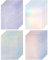 iRenXiao 36 Blätter A4 Holographische Aufkleber, Vinyl Aufkleber Papier, Selbstklebende Wasserdichte Vinylfolie, DIY Glitzerfolie Klebefolie für Dekoration 11,7 x 8,3 Zoll (4 Muster)