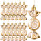 Threan 12 Weihnachtsbaum Süßigkeiten Christbaumschmuck Bonbon Glitzernde Hängende Weihnachtliche Süßigkeiten Ornamente Zuckerstangen Deko mit Goldenen Seilen(Champagner Gold,Plastik)