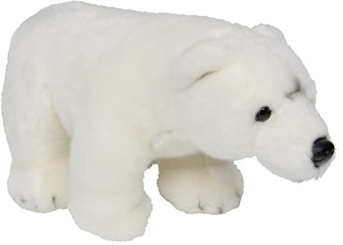 Teopet Eisbär stehend Kuscheltier 32 cm groß – sehr weich und flauschig - lebensecht - Realistisches Plüschtier, Stofftier aus nachhaltigen Materialien - Geschenk für Babys und Kinder
