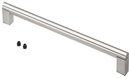 sparefixd Manija de puerta de acero inoxidable plateado para horno Bosch
