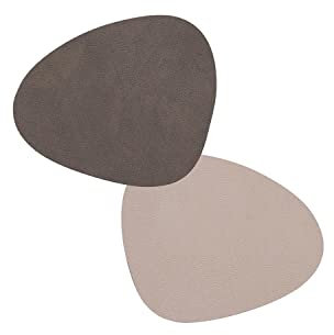 Lind DNA Glasuntersetzer Curve wendbar Caviar/Clay Brown 991785