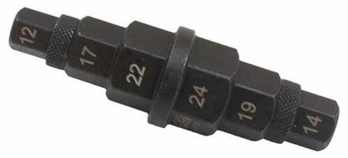 Llave util para desmontar el eje de rueda de moto allen de 12,14,17,19,22 y 24 mm