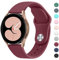 Amzpas Armband für Samsung Galaxy Watch 6/5/4, 40/44/45/46 mm - Silikon Ersatzarmband für Galaxy Watch Active 2, 40/44 mm
