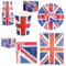 B4E Union Jack Coronation Tableware Set – 12 Cups X 8 Plates X 20 Napkins X 1 Paper Tablecloth (120x180cm) | Coronation Party Table Decorations | Ideal For Sporting Events/Street Party/Summer Market