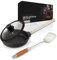 scroos Sarten antiadherente semiprofesional de 20 cm para todo tipo de calor. Set de cocina con tapa de vidrio y espátula de acero inoxidable