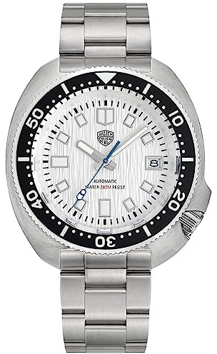 watchdives Automatische Taucheruhren für Herren WD6105, NH35-Uhrwerk Armbanduhr 200 M, Saphirglas Herrenuhr mit 316L-Edelstahlarmband Leuchtende Uhr
