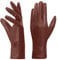 Harssidanzar Leder handschuhe für Damen,Winter Warm Fleecefutter Touchscreen Vintage Finished GL018EU,Cognac,Größe M
