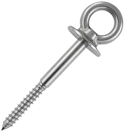 Augbolzen 12X160 1 Stück Edelstahl A4 - Ringbolzen mit Kragen und Holzgewinde, Augenbolzen/Ösenbolzen - NIRO, Nirosta, AISI 316