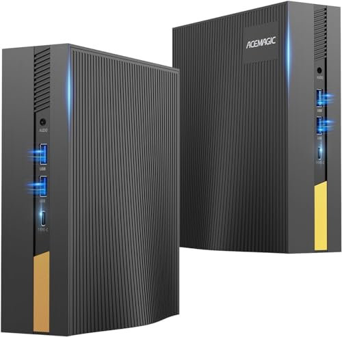 Mini PC Vertical, 65W TDP Ιntel Core i5 11500B【Beat i7 11390H】(6C/12T, hasta 4,6 GHz), 16GB DDR4 RAM 512GB SSD Mini Ordenadores de sobremesa para Oficina/Negocios【WiFi 6/Bluetooth 5.2/Tipo-C】