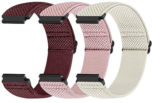 22mm Quick Release Elastic Straps Compatible with Samsung Galaxy Watch 3 45mm/Galaxy Watch 46mm/Gear S3 Frontier/Garmin Venu 3/2/Vivoactive 4/Forerunner 570(47mm)/Amazfit Bip 6/5/GTR 4/3/2 Women Men