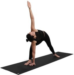 Yoga-Mad Studio-Yogamatte, extra lang, 220 cm lang, 60 cm breit, rutschfeste Gymnastikmatte mit hoher Dichte, für Pilates, Yoga, Stretching, Heimtraining und allgemeine Fitness