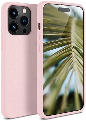 ONEFLOW Sama Sama Case kompatibel mit Apple iPhone 15 Pro Max – Nachhaltige Handyhülle aus Pflanzenfasern, Hülle biologisch abbaubar ohne Plastik, vegan und umweltfreundlich – Rosa