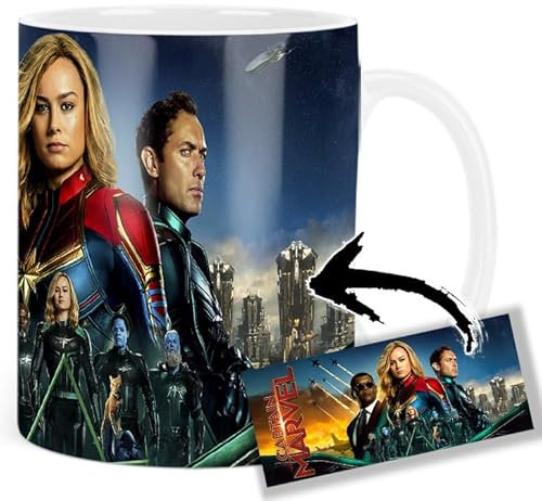 Captain Marvel Brie Larson Samuel L Jackson Jude Law Tasse Ceramique Mug