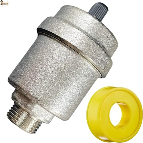 BricoLoco.com Valvola di sicurezza automatica spurgatore. CON TEFLON! per riscaldamento, thermos elettrico, scaldabagno, tubo. Spurgo jolly galleggiante. Filettatura 3/8. 10 bar. 110ºC (1)