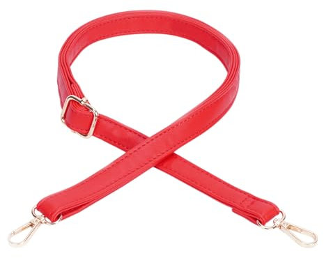 FLYAMAPIRIT Verstellbarer Schultergurt für Taschen, 2cm breiter PU Leder Taschengurt, DIY Zubehör für Handtaschen, Tragetaschen und Umhängetaschen (Rot)