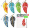 Dancepandas Diamond Painting Lesezeichen Set Feder 6 Stück Diamond Painting Lesezeichen Diamond Painting Kinder Lesezeichen Feder Mit Kristall Anhänger Für Kinder Erwachsene