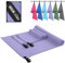 ZYXBBD Microfaser Handtücher 3 Stück(160x80cm Groß Badetuch +2 Stück 80x40cm Klein Handtuch)- Kompakt Schnelltrocknend Microfiber Gestreiftes Towel als Reisehandtuch, Sporthandtuch Badetuch Groß Lila