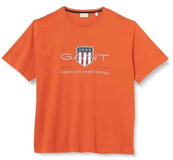 GANT Men's Reg Archive Shield SS T-Shirt, Deep Orange, L