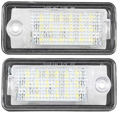 M MODECAR – Kompatibel mit Audi A3 A4 A6 A8 Q7 LED Kennzeichenbeleuchtung Lampen 2 Stück Set für 8E0943021,