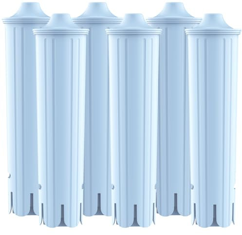 GLACIER FRESH Wasserfilter Kompatibel mit Jura® Blue, Jura® 71312 Blue, Kompatibel mit Smart E8/J8/E6/ENA4/Z6/EAN8/J6/S9, 6 Stück Kaffeemaschinenfilter