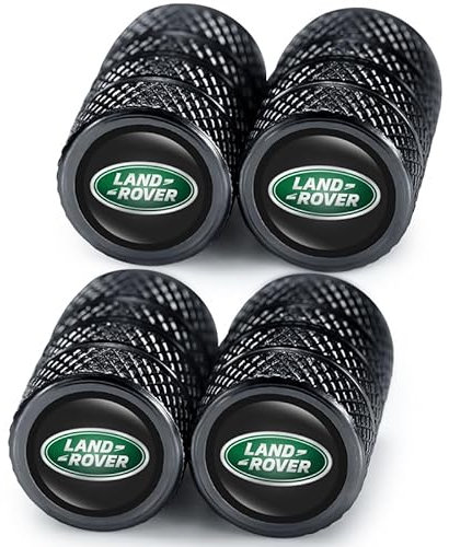 Legiertes Auto Ventilkappen für Land Rover Discovery Range Rover Sport Defender Land Cruiser LR2 3 4, 4pcs Ventilkappen Auto Reifenventil Kappe Staubkappen Zubehör für Autoreifen