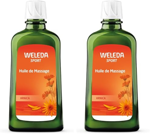 WELEDA Bio Arnika Sport Massageöl 200ml vegan - Naturkosmetik Hautpflege Körperöl schützt vor Muskelkater & Verspannung. Ideal als Sport Vorbereitung/Regeneration mit Duft nach Rosmarin & Lavendel