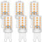 AGOTD G9 LED Lampe warmweiß 3000K, LED Leuchtmittel 3W entspricht 30W 40W Halogenlampe, Enegiesparende G9 Glühbirne kein Flackern, nicht dimmbar, 6er Set