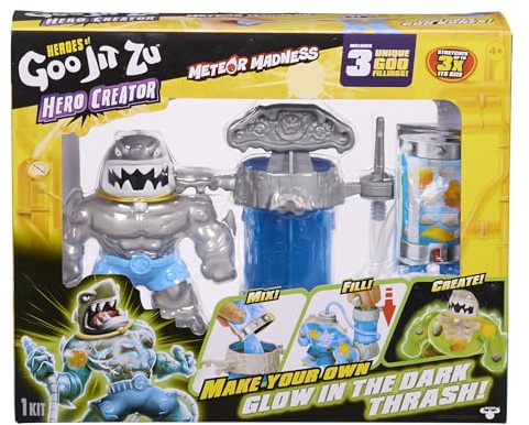 Heroes of Goo Jit Zu Hero Creator Thrash, mit 3 einzigartigen Goo-Füllungen, mischen, füllen und erstellen Sie Ihre eigene erweiterbare Figur
