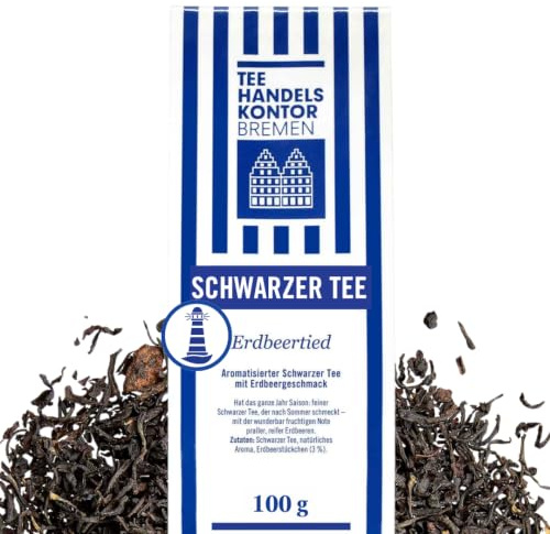 Hochwertiger Schwarzer Tee lose Erdbeertied 100 g fruchtig süß