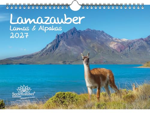 Lamazauber DIN A4 Kalender für 2027 Lama Alpaka - Seelenzauber