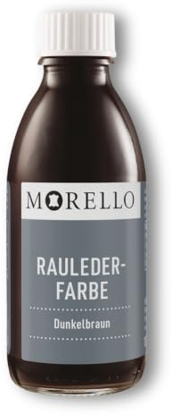 Morello Raulederfarbe Dunkelbraun 100 ml, Reparatur & Farbauffrischung | Wildleder Schuhe, Taschen & Stiefel selbst färben, auffrischen & umfärben, einfache Anwendung mit integriertem Pinsel