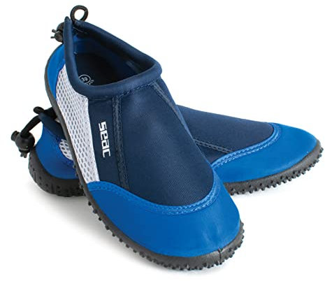 SEAC 3849/46 Zapatillas Antideslizantes para Adultos y niños, Secado rápido, Zapatos para el mar, la Playa y la Piscina, Azul, 46