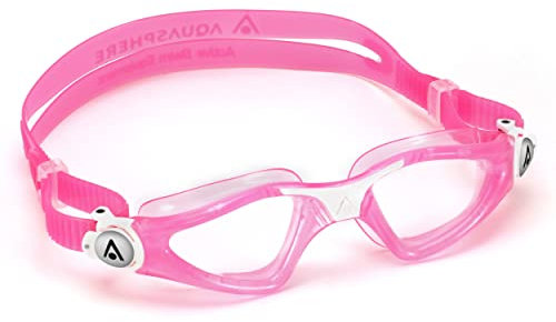 Aqua Sphere Unisex-Baby Kayenne Junior Schwimmbrille, Klare Gläser - Pink/Weiß, One Size