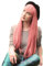 Prettyland Damen Langhaar-Perücke 75cm lang Rosa Glatt voluminös mit Pony Fasching Wig DARLING in der FRANXX C732