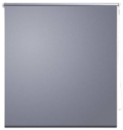 vidaXL Verdunklungsrollo 120x230cm Grau Klemmrollo Klemmfix Thermo Rollo