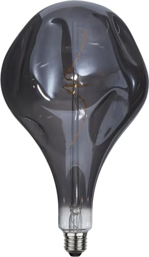 Star Trading 354-28 Decoration LED Industrial, E27 Designkugel, 2100 K, 90 Ra, 50 LM, Rauchglas, ca. 16,5x28 cm, 230 V/ 2,5 W, dimmbar, 1 Stück Karton