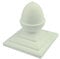 4 x Linic Acorn Fence Top Finials & 3 Fence Post Caps. Rot Proof, UK Made. (GT0009) Free UK Postage (White)