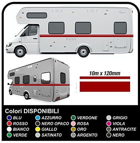 Wohnmobil Wohnwagen Grafik Dekoration Aufkleber Camper Sticker Vinyl Wohnmobil Grafiken Streifen Set RV Camper Van Caravan Reisemobil - Grafik 29 (WIE AUF DEM Bild Gezeigt)