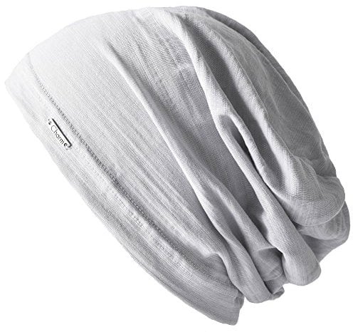 CHARM Casualbox Herren Damen Beanie Baumwolle 100% Hut Sommer Kunstseide Dünn Licht Schweiß Hellgrau