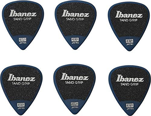 IBANEZ Flat Pick Sand Grip - blau 6 Stück (PPA14HSG-DB)
