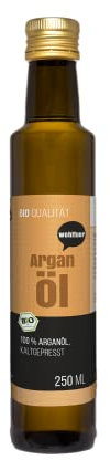 Wohltuer Bio Arganöl 250ml - Nativ gepresst und 100% rein - Fairer Handel - Kleinbauern Kooperative