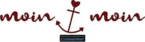CLICKANDPRINT Aufkleber » Moin Moin, 290x67,6cm, Rotbraun Metallic • Dekoaufkleber/Autoaufkleber/Sticker/Decal/Vinyl