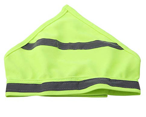 Hund Bandanas Reflektierende Sicherheit Hund Schal Dreieck Streifen Haustier Hundehalsband Personalisierte Neon Farbe Sichtbarkeit Produkte Halstuch(M Fluorescent Yellow)