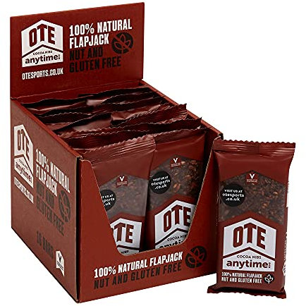 OTE Anytime Bars - Energy Bars for Cycling - Cycling Nutrition Bars - Nut Free Snacks for Running - Endurance Flapjack Bars - Box of 16 x 62g (Chocolate)