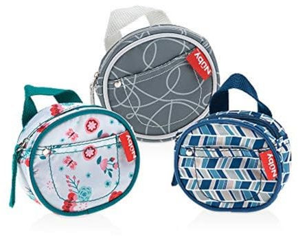 Nuby Ciuccio igienico Paci-Pouch Combo per Viaggio, Set di 3